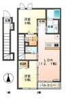 ルピナス　Ａ 2LDKの間取り