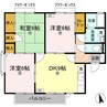 メゾン・ド・ボヌール　D棟 3DKの間取り