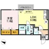 ルクラン 1LDKの間取り