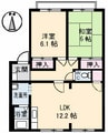 フレグランス円座　Ｄ棟 2LDKの間取り