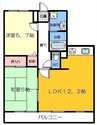 フォブールKMT 2LDKの間取り