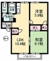 フレグランス飯山　Ｃ棟 2LDKの間取り