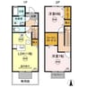 ブルー フォーレ A棟 2LDKの間取り