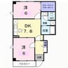 アロッジオＫ３　Ｂ 2DKの間取り