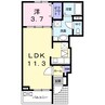 サニーロードＡ 1LDKの間取り