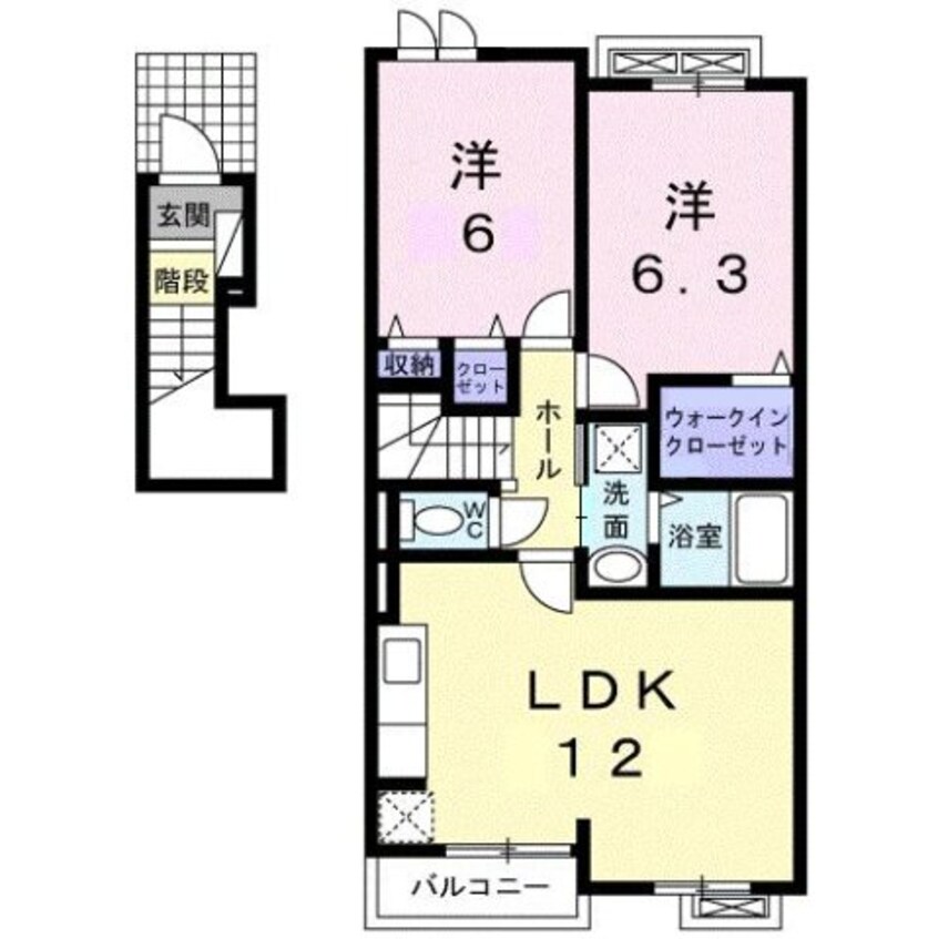 間取図 プリムローズ　ノユルⅡ