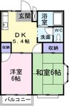 エルディム杉本Ａ 2Kの間取り