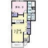 キャトルセゾン 1LDKの間取り