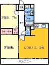 フォブール望 2LDKの間取り