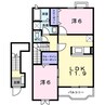 アルカンシェルＢ 2LDKの間取り