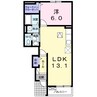 コート・ヤード　Ⅳ　Ｂ 1LDKの間取り