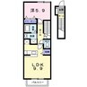 コート・ヤード　Ⅱ　Ｂ 1LDKの間取り
