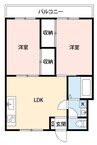 ベルハウスK.A 2LDKの間取り