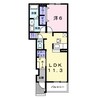 オーヴ　Ｄｏｋｉ　Ｄ 1LDKの間取り