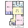 イターナルタクミ　Ｂ 2DKの間取り