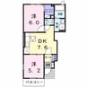 グランド　フィールドＢ 2DKの間取り