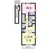 サンウエスト 1LDKの間取り