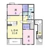 グラスランド　レジデンス　Ｇ 2LDKの間取り