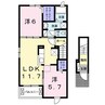 グレーシア上林Ⅰ 2LDKの間取り