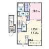 プリムヴェール 1LDKの間取り