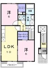 グリン・ゲイブルスＡ 2LDKの間取り