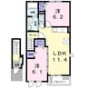椿Ⅱ 2LDKの間取り