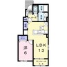 アルタイルⅡ 1LDKの間取り