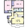 アルカンシェルＣ 2LDKの間取り