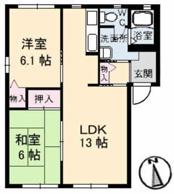 間取図 グリーンコートA棟