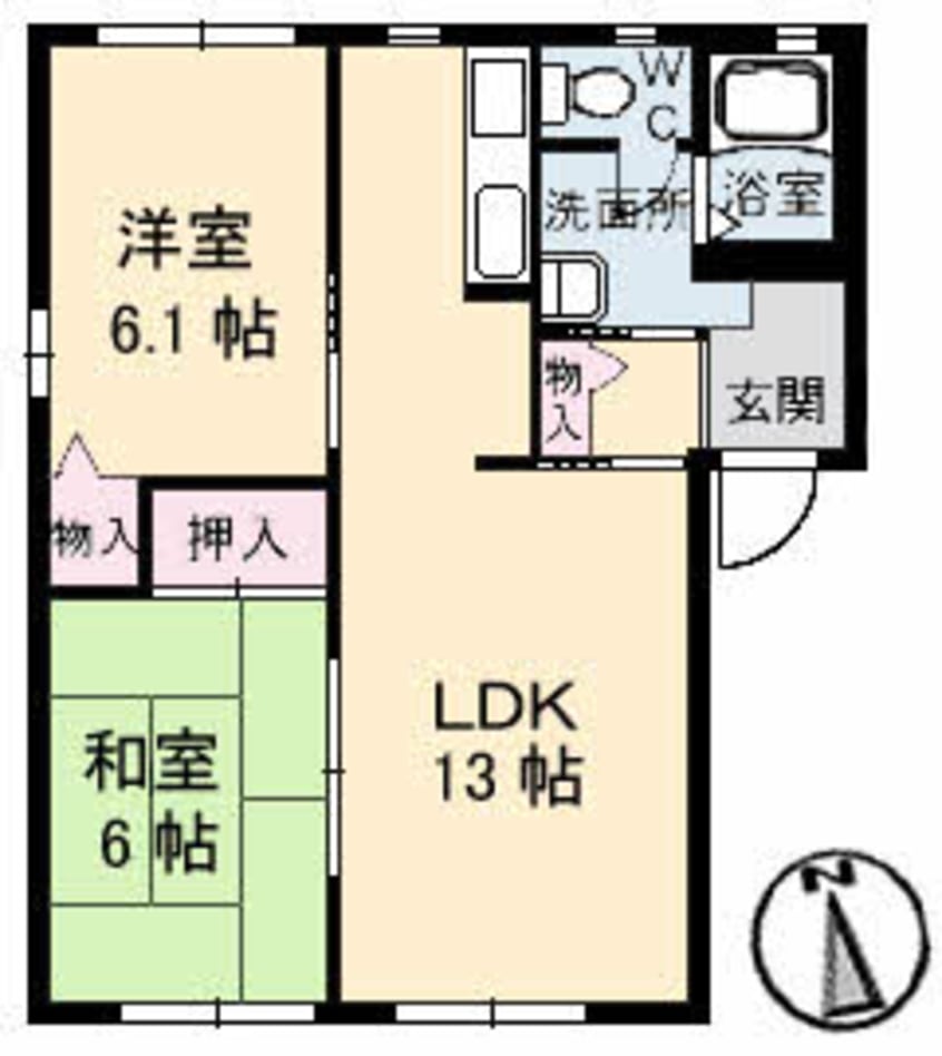 間取図 グリーンコートA棟