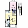 エルベッタ城東 1LDKの間取り