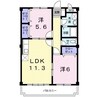 マリッチ溝渕Ⅱ 2LDKの間取り