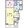 エスポア 1LDKの間取り