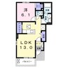グランド・アヴェニュー　Ａ 1LDKの間取り