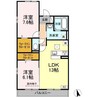 グランデージ　サコ 2LDKの間取り