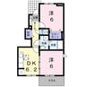 クローバー　ポンドＥ 2DKの間取り