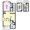 エンジェル　Ｍ 1LDKの間取り