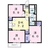 パレス・ニュールミネⅡ　Ｂ 3DKの間取り