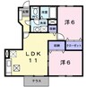 ファイン　ブラザー 2LDKの間取り
