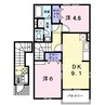 セナ　アイランド　Ａ 2DKの間取り