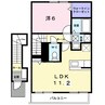 フォンモンターニュ 1LDKの間取り