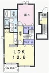 シェーンベルク土器Ｃ 1LDKの間取り