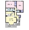 ハピネス村山Ｃ 2LDKの間取り