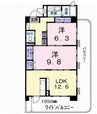 セントレア 2LDKの間取り