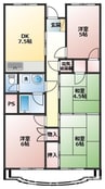 蓬莱マンション 4DKの間取り