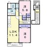 ネオシスＡ 2LDKの間取り
