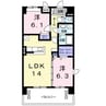 フリシュ・グランツ・Ｋ 2LDKの間取り