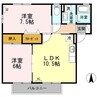 ツインハーモニー　B棟 2LDKの間取り