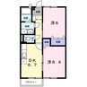 まつもと 2DKの間取り
