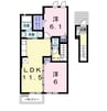 シャンテル 2LDKの間取り